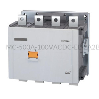 Stycznik 4F 450kW 500A 2NO+2NC 100VAC/DC  MC-500a 100VAC/DC EL 2a2b LG