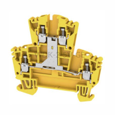 Złączka szynowa dwutorowa WDK 2.5V GE Weidmuller żółta 24A 400V 1022350000