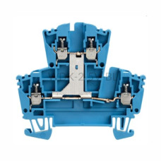 Złączka szynowa dwutorowa WDK 2.5V BL Weidmuller niebieska 24A 400V 1022380000