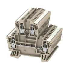 Złączka szynowa dwutorowa WDK 2.5/10 Weidmuller ciemnobeżowa 24A 400V 1025700000