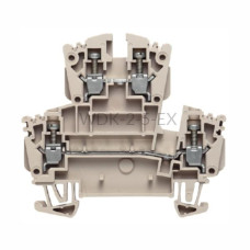 Złączka szynowa dwutorowa WDK 2.5/EX Weidmuller ciemnobeżowy 24A 400V 1029100000