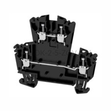 Złączka szynowa dwutorowa WDK 2.5 ZQV SW Weidmuller czarna 24A 400V 1067940000