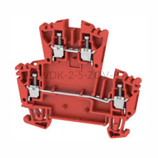 Złączka szynowa dwutorowa WDK 2.5 ZQV RT Weidmuller czerwona 24A 400V 1068010000