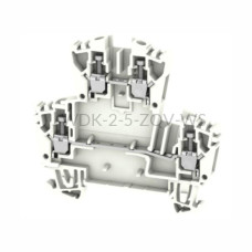 Złączka szynowa dwutorowa WDK 2.5 ZQV WS Weidmuller biała 24A 400V 1068030000