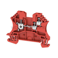 Złączka szynowa przelotowa WDU 2.5/1.5/ZR RT Weidmuller czerwona 24A 800V 1833830000
