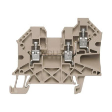 Złączka szynowa przelotowa WDU 4/ZR Weidmuller ciemnobeżowa 32A 800V 1905140000