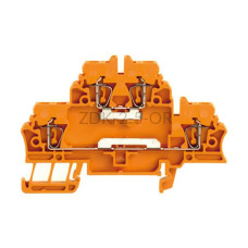 Złączka szynowa dwutorowa ZDK 2.5 OR Weidmuller pomarańczowa 20A 500V 1694140000