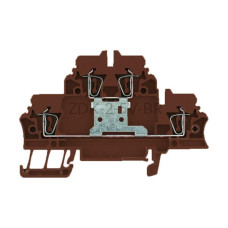 Złączka szynowa dwutorowa ZDK 2.5V BR Weidmuller brązowa 20A 500V 1799790000