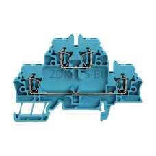 Złączka szynowa dwutorowa ZDK 2.5 BL Weidmuller niebieska 20A 500V 1678630000
