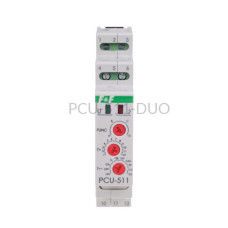Przekaźnik czasowy wielofunkcyjny 230 V AC/24 VAC/VDC PCU-511-DUO F&F