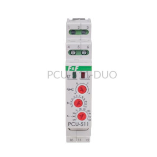 Przekaźnik czasowy wielofunkcyjny 230 V AC/24 VAC/VDC PCU-511-DUO F&F