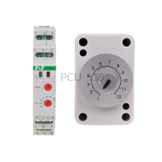 Przekaźnik czasowy wielofunkcyjny z potencjometrem 230 VAC/ 24VAC/VDC PCU-518 F&F