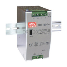 Zasilacz impulsowy na szynę Mean Well 230VAC 24VDC 5A DR-120-24