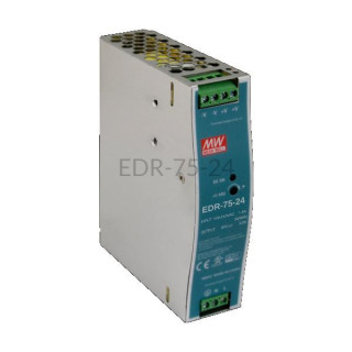 Zasilacz impulsowy na szynę 230VAC 24VDC 3,2A EDR-75-24 Mean Well