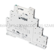 Przekaźnik interfejsowy-elektromagnetyczny Relpol 1P 230VDC PIR6W-1PS-230VAC/DC-R01 (SZARE) (CE)
