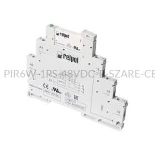 Przekaźnik interfejsowy-elektromagnetyczny Relpol 1P 48VDC PIR6W-1PS-48VDC-R (SZARE) (CE)