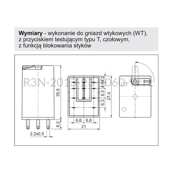 Relpol R3n Przekaźnik elektromagnetyczny 3P 60 Vdc Relpol o symbolu R3N-2013-23 ...