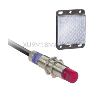 Czujnik refleksyjny Telemecanique Sensors 2 m M18 24...240 V AC/DC dwuprzewodowy XU9M18MA230WL5