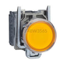 Przycisk żółty zatablicowy, podświetlany z metalową maskownicą Schneider Electric 250V XB4BW3565